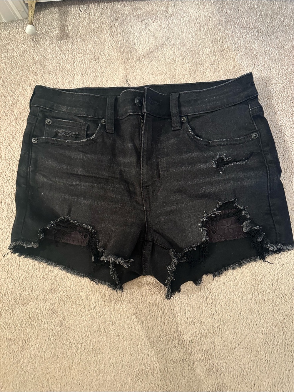 High Rise Shortie size 6 Jean Shorts